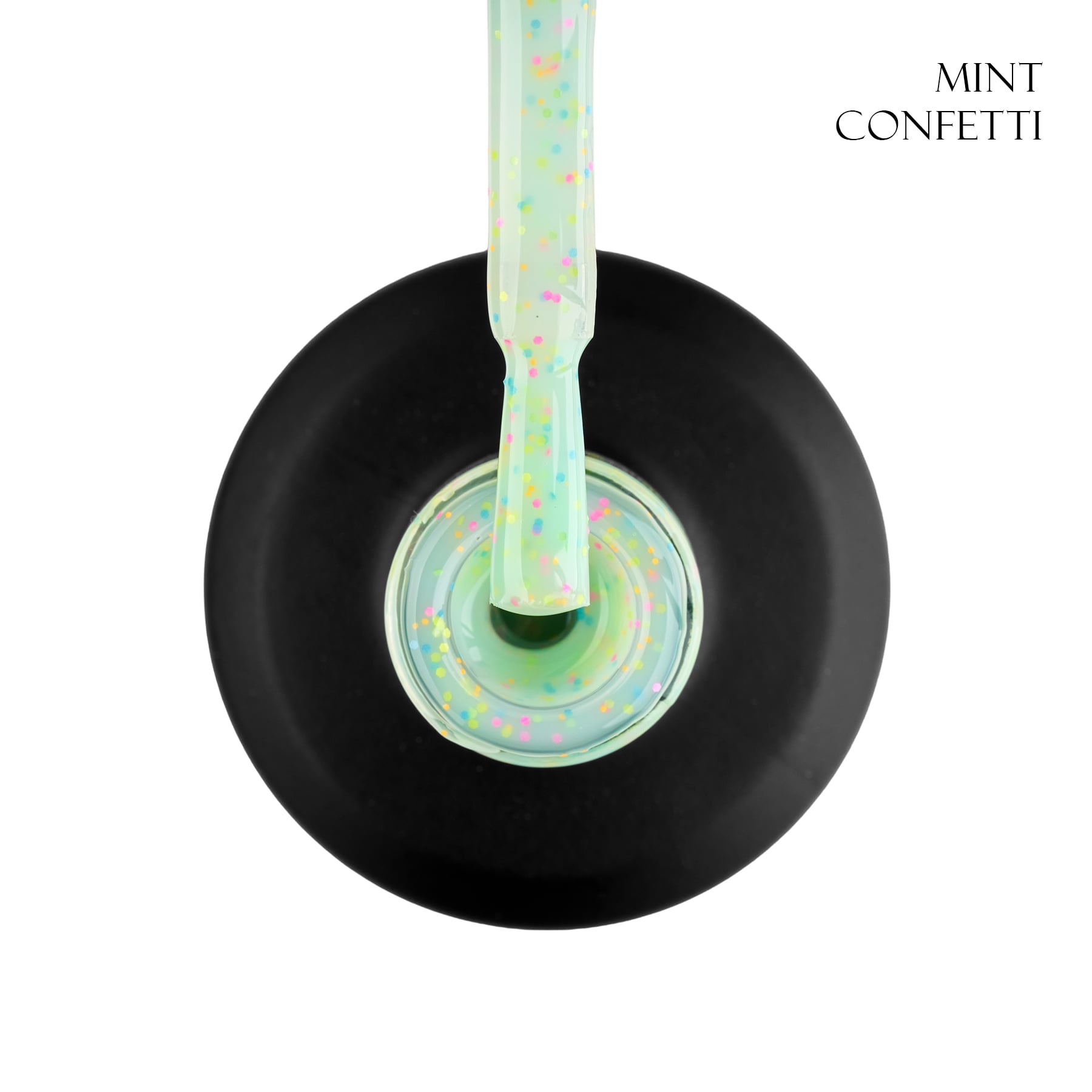 GLOSS Yogurt Base Mint Confetti, 15 ml (mint with colorful confetti)